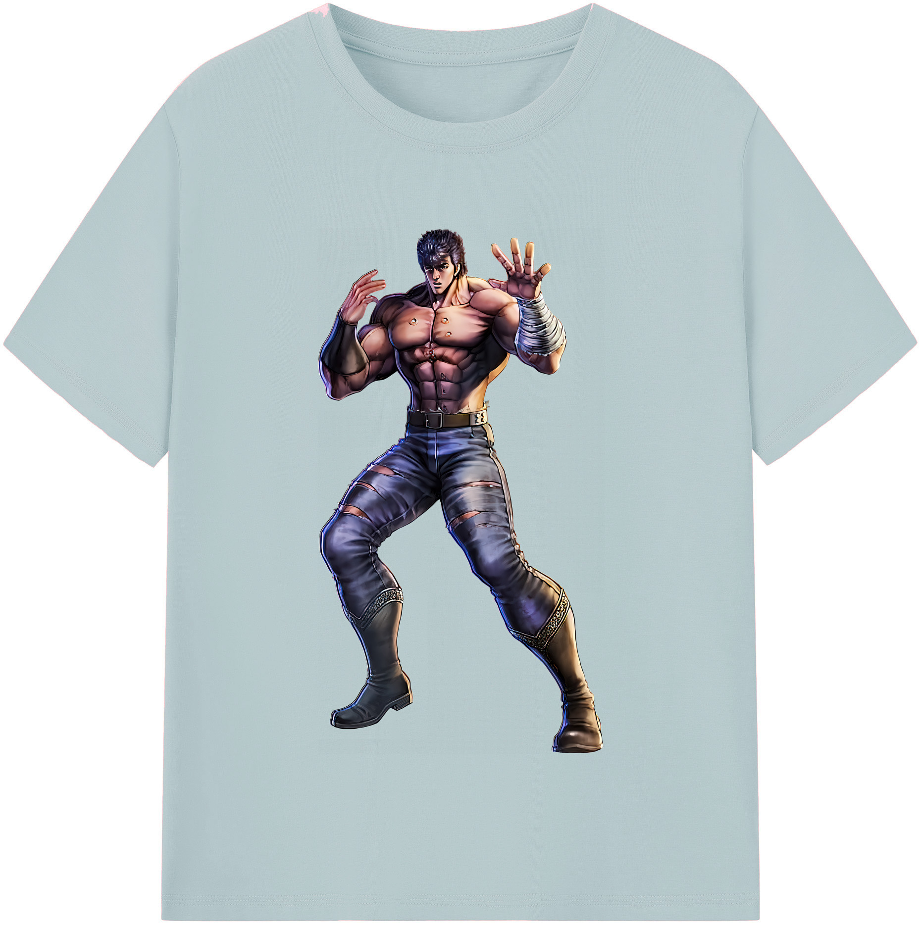 （画像用） 北斗の拳 Fist of the North Star 綿100％半袖Tシャツ（フロントプリント）